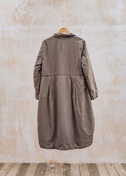 Baci Amici Tulip Mandarin Collar Dress Coat in Iron