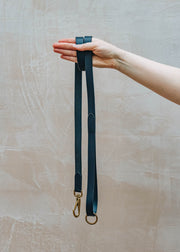 Georgie Paws Bald Leather Dog Lead in Navy
