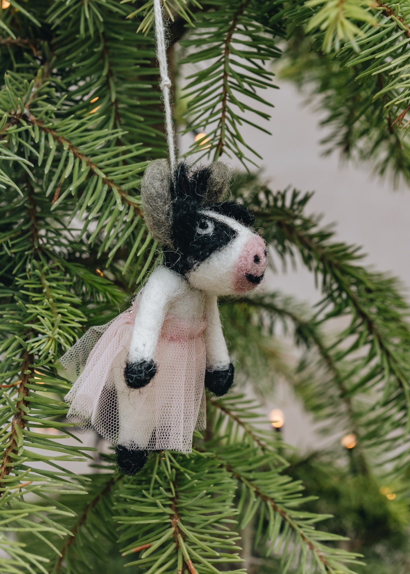 AfroArt Ballerina Cow Ornament