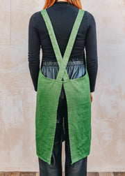 Burford Garden Co. Crossback Linen Apron in True Green