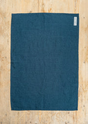 Baltic Flax Linen Kitchen Towel in Deep Water