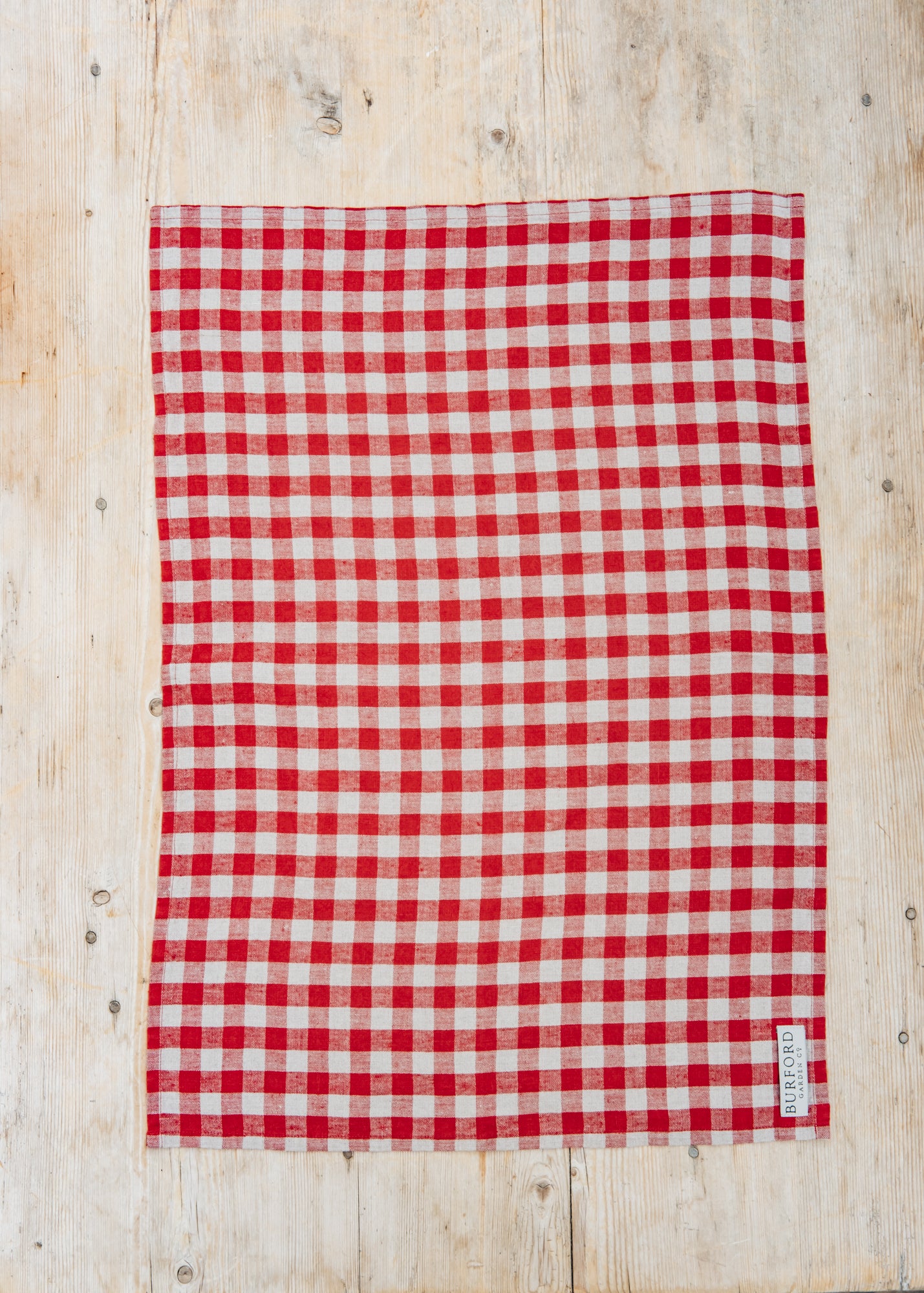 Burford Garden Co. Red Gingham Linen Kitchen Towel