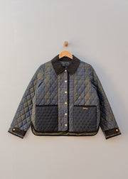Barbour Ainsdale Checked Quilted Jacket in Shadow Classic
