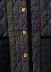 Barbour Ainsdale Checked Quilted Jacket in Shadow Classic