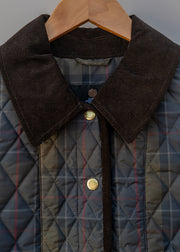 Barbour Ainsdale Checked Quilted Jacket in Shadow Classic