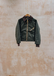 Arlene Wax Jacket in Fern and Ancient Tartan