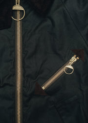 Barbour Arlene Wax Jacket in Fern and Ancient Tartan