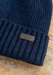 Barbour Carlton Beanie Hat in Navy