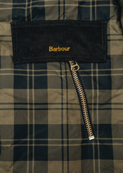 Barbour Elaine Showerproof Jacket in Olive Check and Black