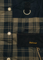 Barbour Elaine Showerproof Jacket in Olive Check and Black