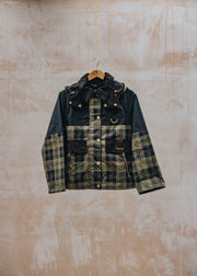 Elaine Showerproof Jacket in Olive Check and Black