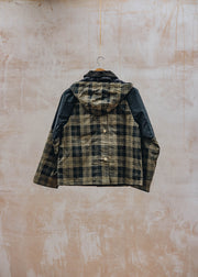 Barbour Elaine Showerproof Jacket in Olive Check and Black
