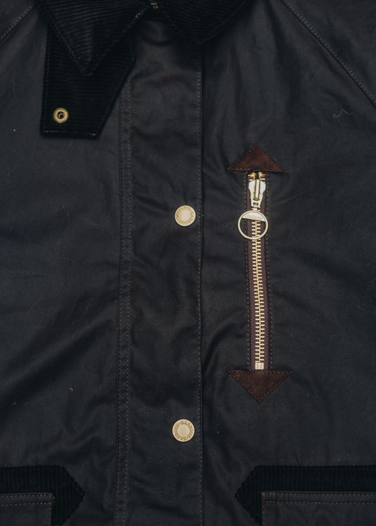 Barbour Evette Wax Jacket in Rustic and Muted Tartan