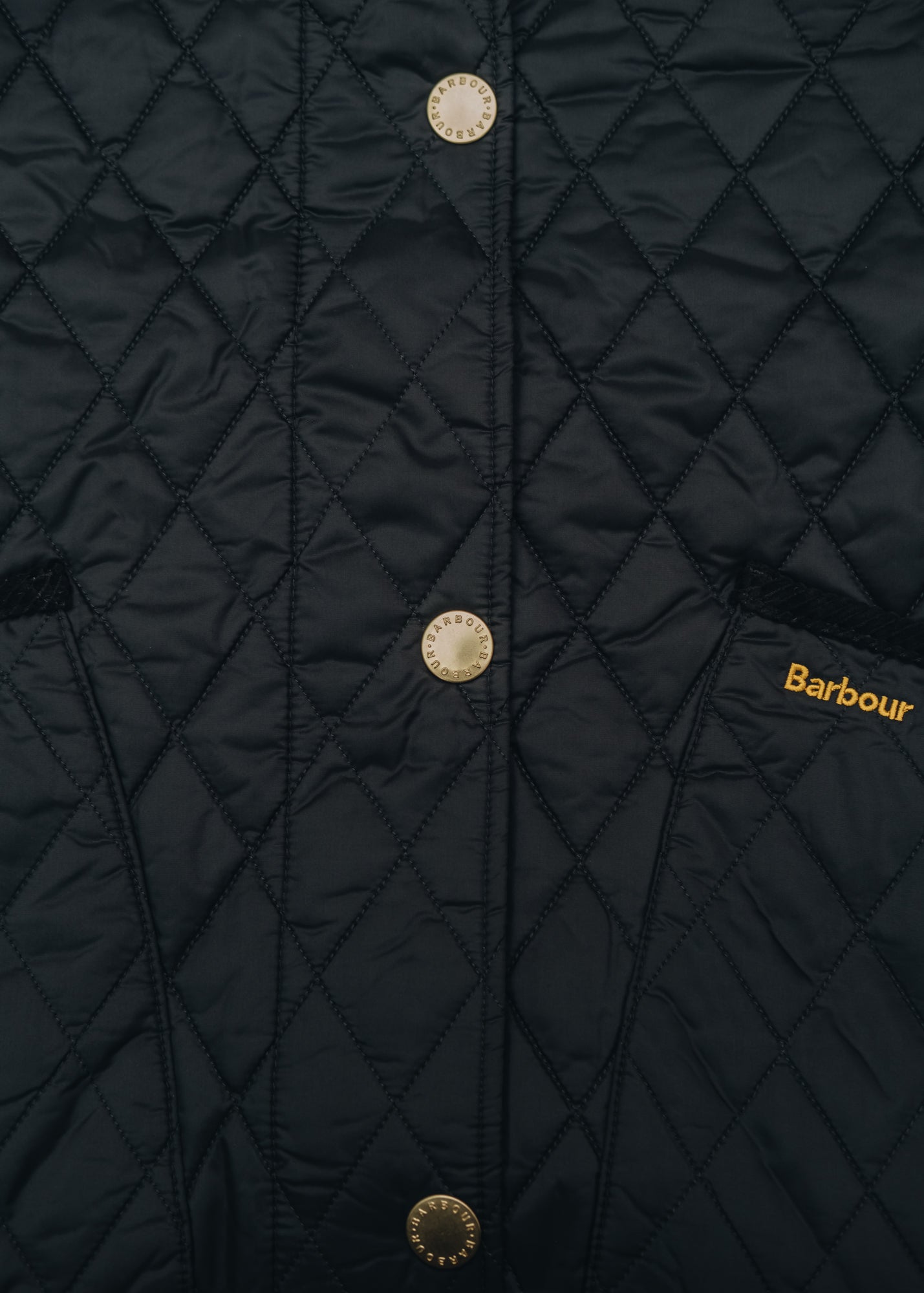 Barbour Hilary Quilted Jacket in Black and Classic
