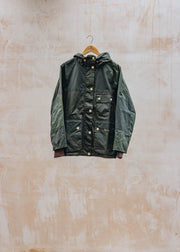 Keeley Wax Jacket in Fern, Sage, Dufflebag and Ancient Tartan