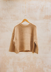 Margaret Howell Lilian Knitted Jumper in Military Brown