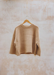 Lilian Knitted Jumper in Military Brown