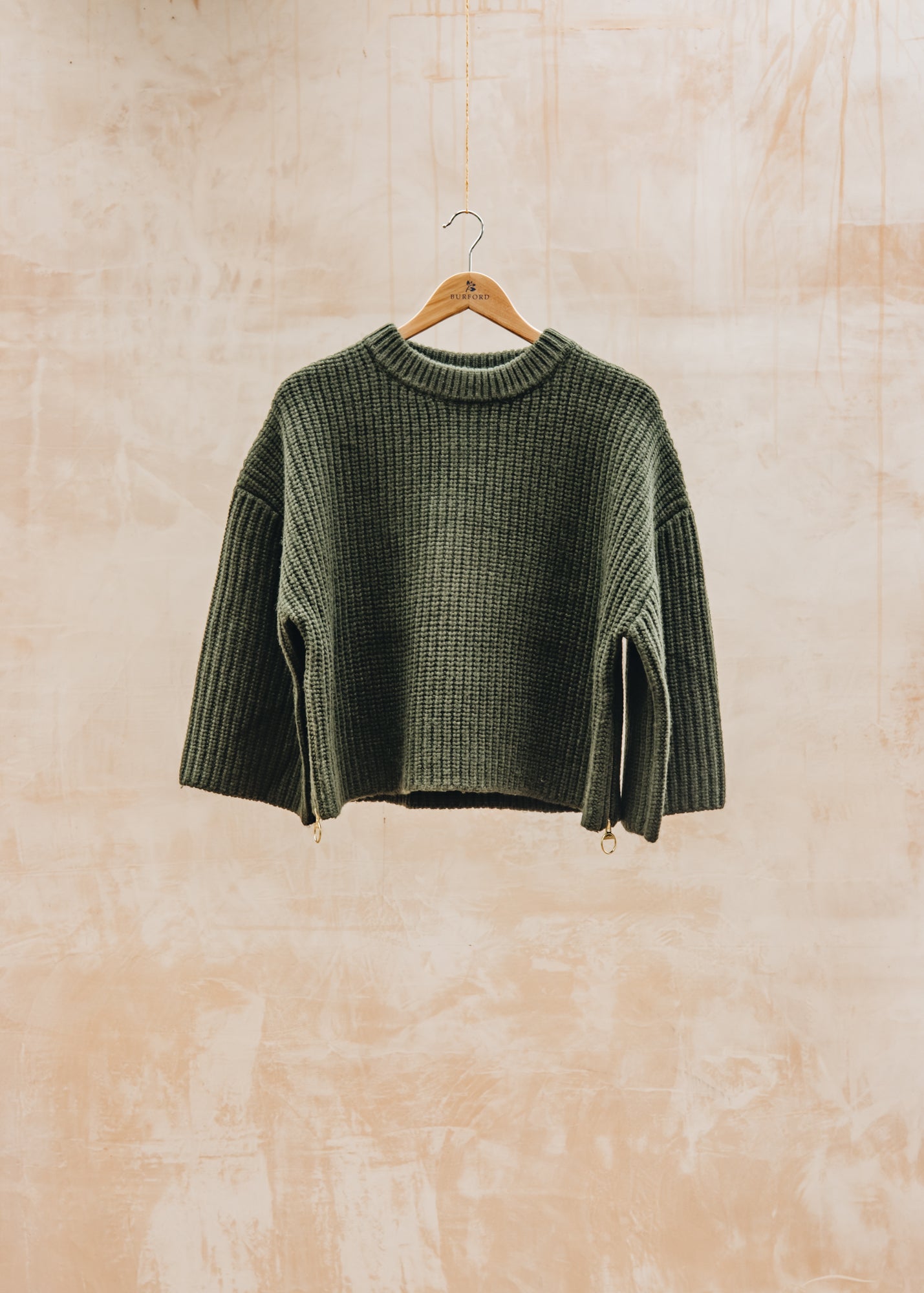 Margaret Howell Lilian Knitted Jumper in Olive