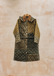 Margaret Howell Lilian Quilted Jacket in Fern Leaf, Sage and Natural