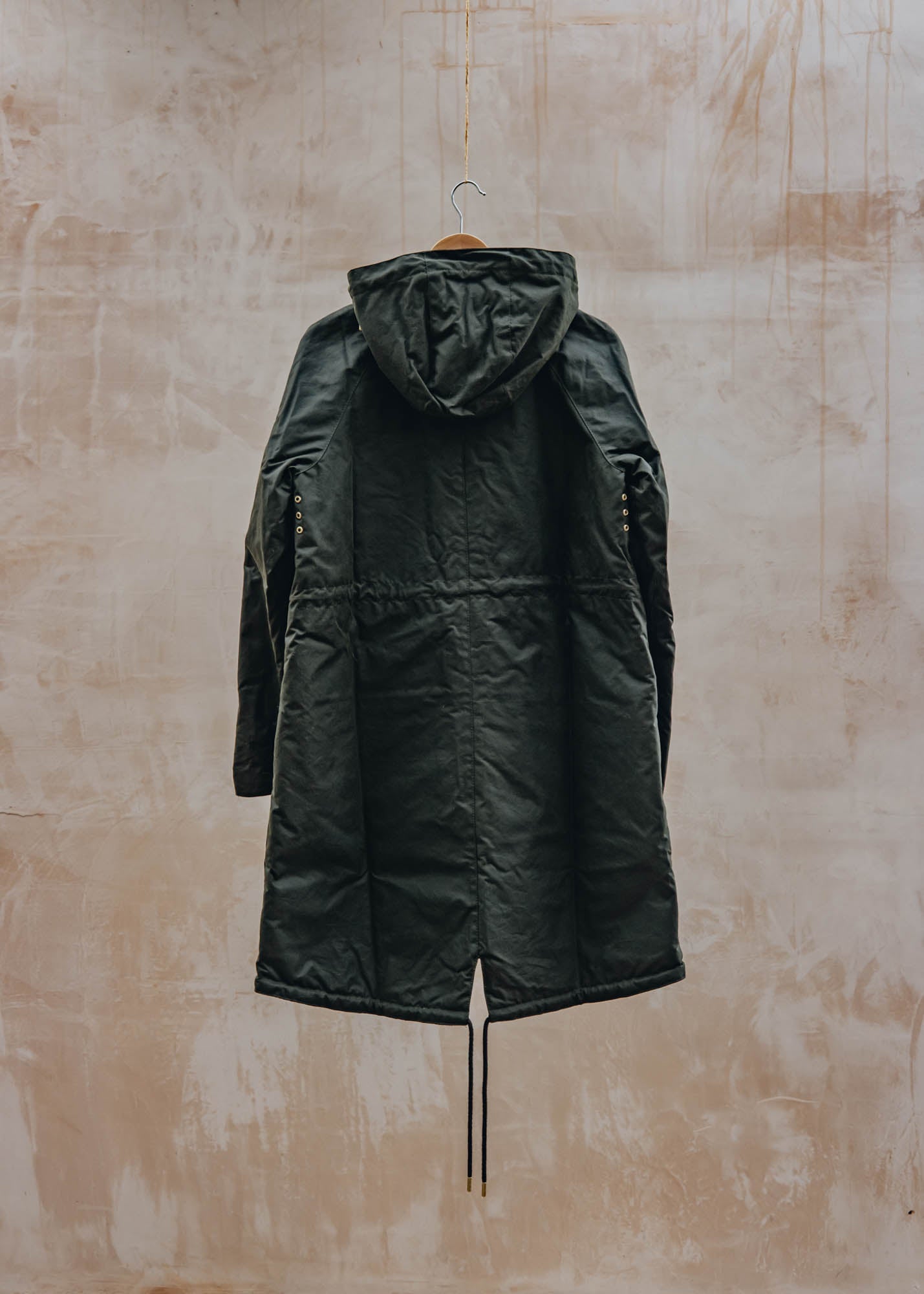 Barbour Marcy Wax Parka in Fern and Ancient Tartan
