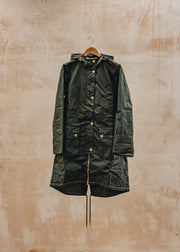 Margaret Howell Marcy Wax Parka in Fern and Ancient Tartan