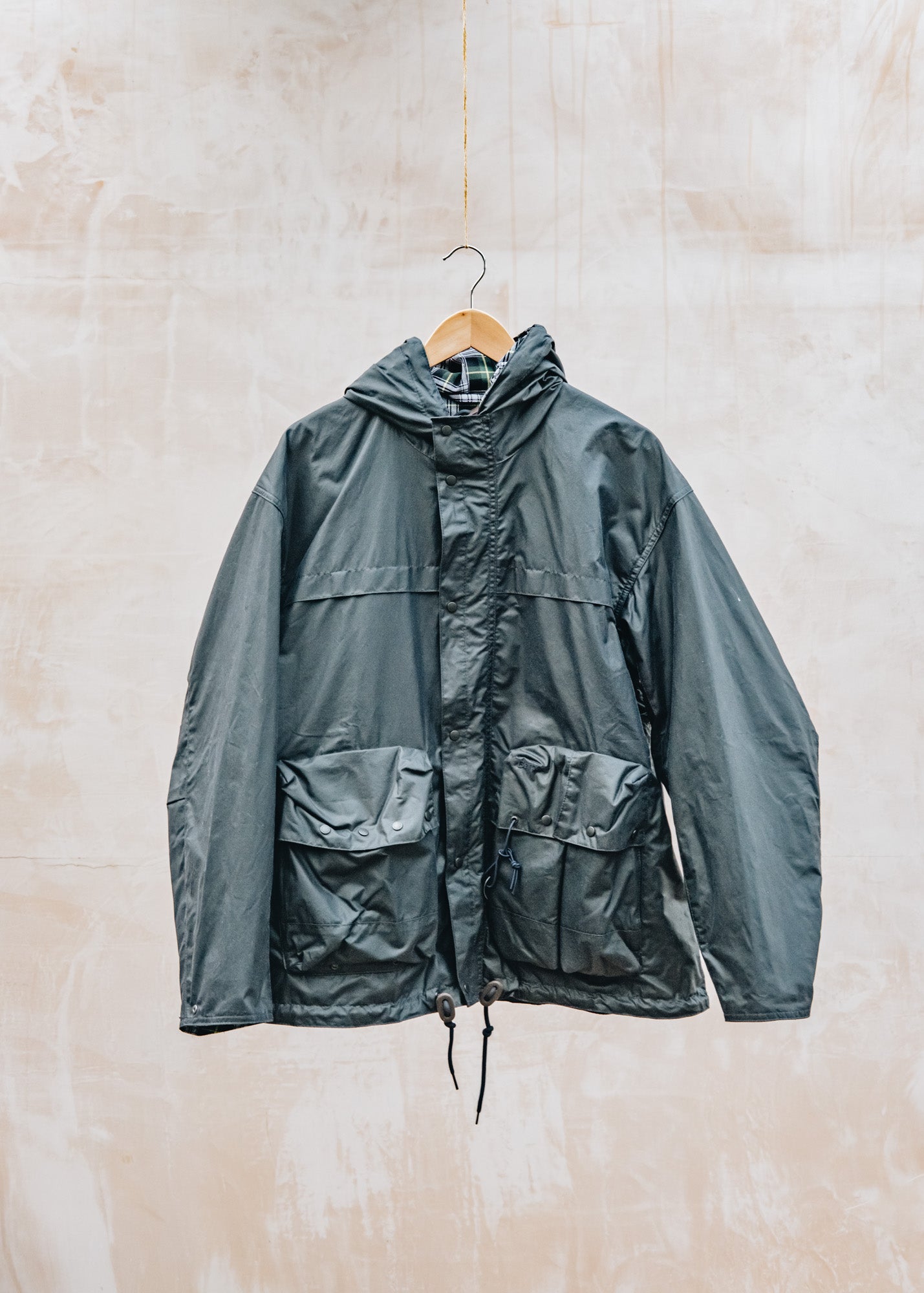 Barbour Modified Durham Waxed Jacket in Navy