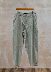 Natural Linen Blend Trousers in Mist