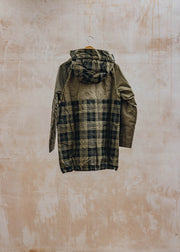 Barbour Shelley Showerproof Jacket in Olive Check, Khaki and Brown