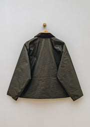 Barbour Oversized Transport Waxed Jacket in Olive
