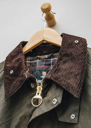 Barbour Oversized Transport Waxed Jacket in Olive