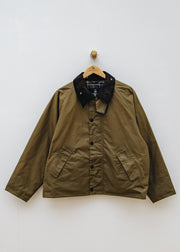 Barbour Oversized Transport Waxed Jacket in Sand