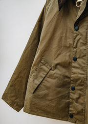 Barbour Oversized Transport Waxed Jacket in Sand