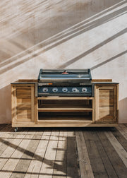Bari Reclaimed Teak Trolley Cabinet and Barbecue