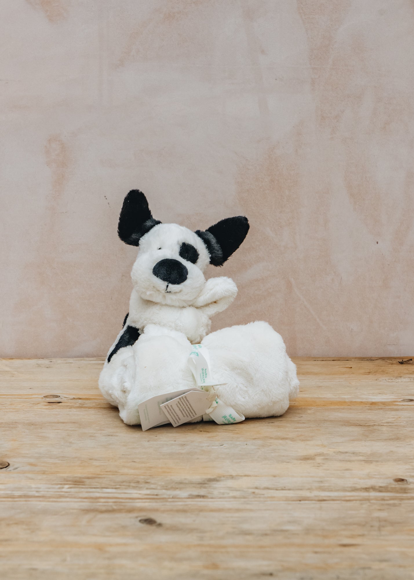 Jellycat Bashful Black and Cream Puppy Soother