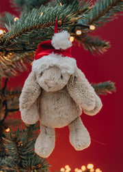 Jellycat Bashful Christmas Bunny Decoration