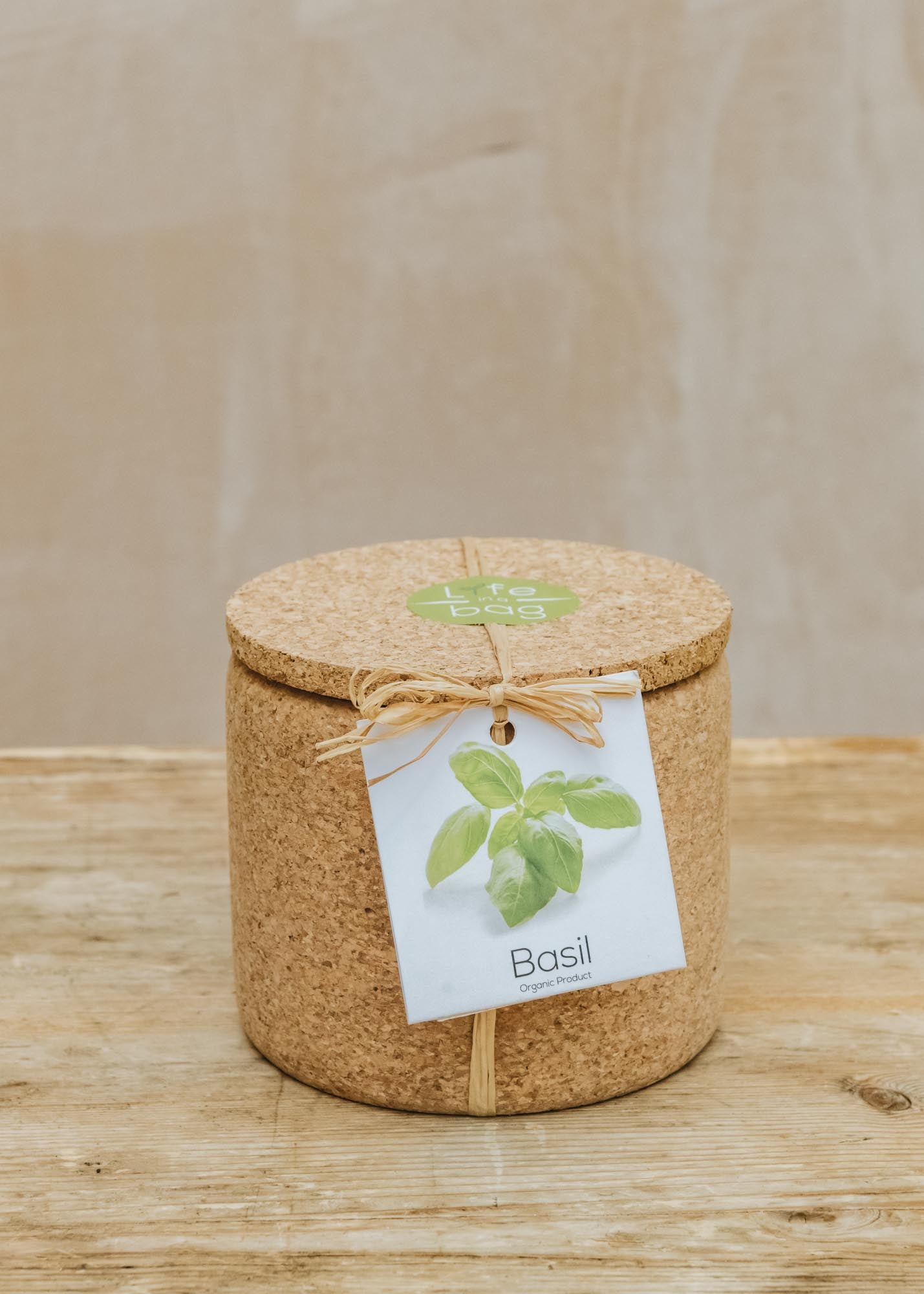 Life in a Bag Basil Grow Cork Pot