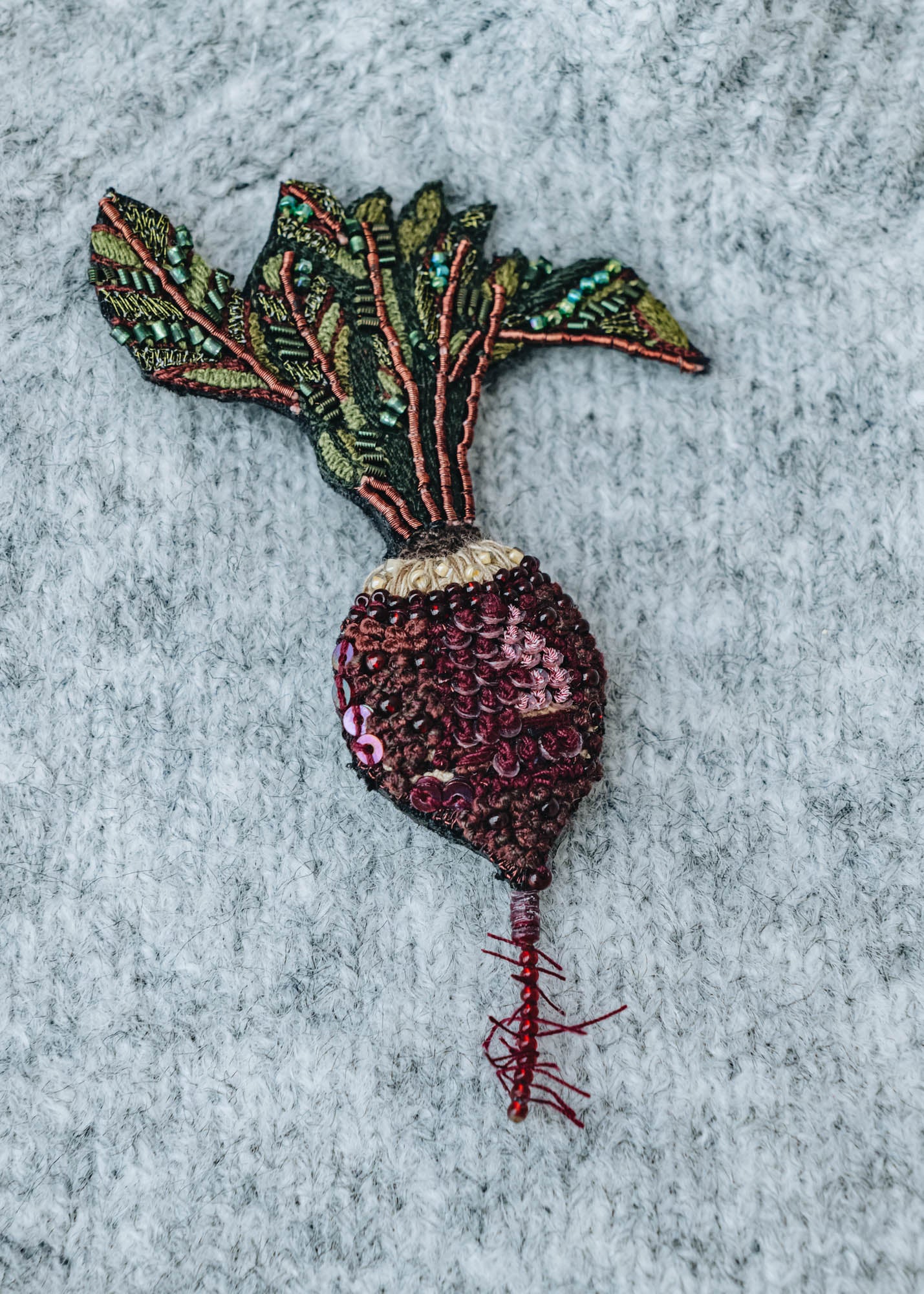 Trovelore Beetroot Brooch