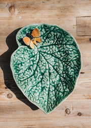 Bordhallo Pinheiro Begonia Leaf with Butterfly Bowl