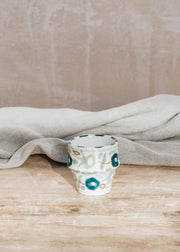 Flower Almond Green and Dark Green Espresso Cup