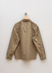 Belstaff Outpost Herringbone Shirt in Khaki Green