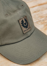 Belstaff Phoenix Logo Cap in Khaki Green