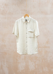 Burford Garden Co. Short Sleeve Scale Shirt in Silver Birch