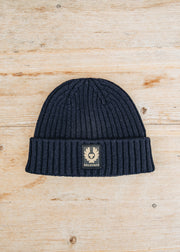 Belstaff Watch Beanie Hat in Dark Ink