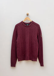 Belstaff Westport Crew Neck Jumper in Oxblood