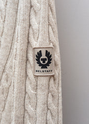 Belstaff Westport Crew Neck Jumper in Pale Stone