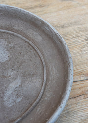 Bergs Potter Delphi Low Grey Pot and Saucer Set, 24cm