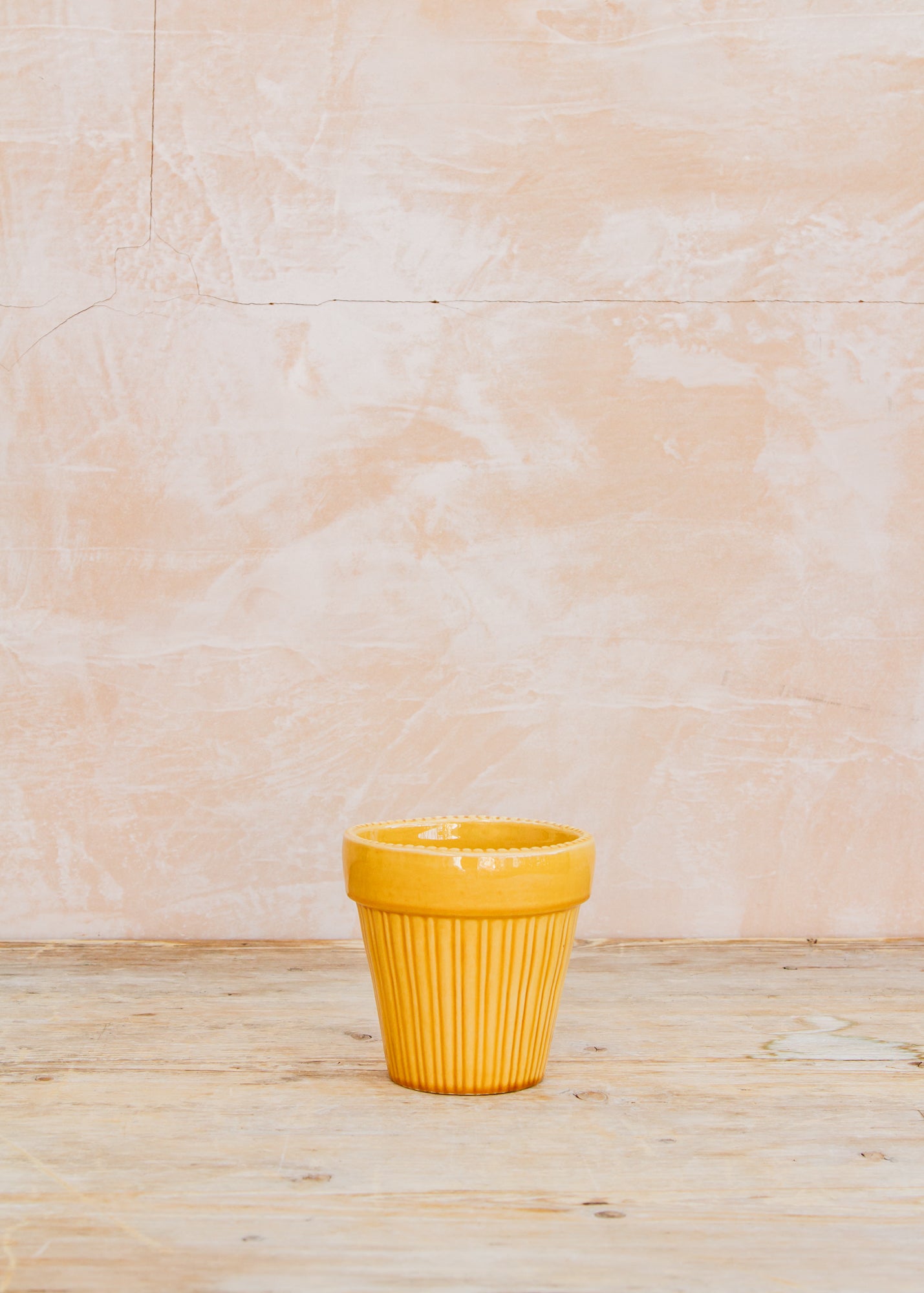 Bergs Potter Simona Amber Yellow Glazed Pot