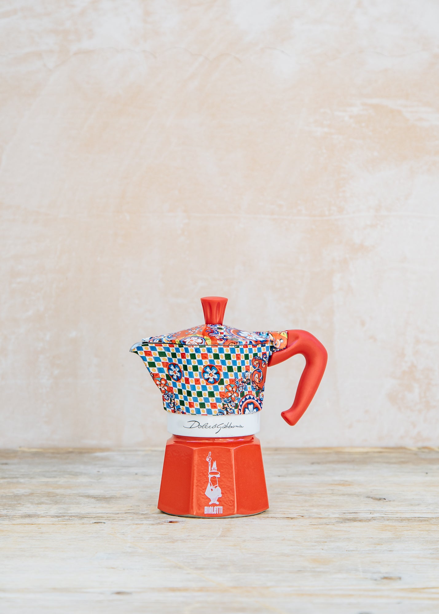 Dolce and Gabbana Sicilian Cart Moka Express Red, three cup