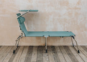Fiam Spa Big 50 Aluminium Sunbed with Parasol and Headrest in Sage Green