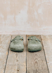 Birkenstock Birkenstock Men's Boston Regular Clogs in Thyme Suede
